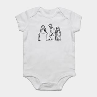 Distracted Boyfriend Meme Minimal Line Art Baby Bodysuit